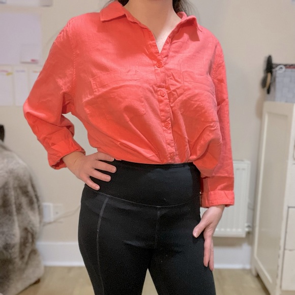 Versatile Salmon Button-Up - Picture 4 of 9